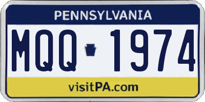 PA license plate MQQ1974