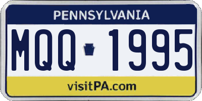 PA license plate MQQ1995