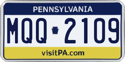 PA license plate MQQ2109
