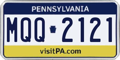 PA license plate MQQ2121
