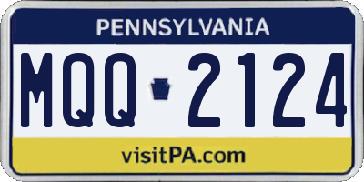 PA license plate MQQ2124