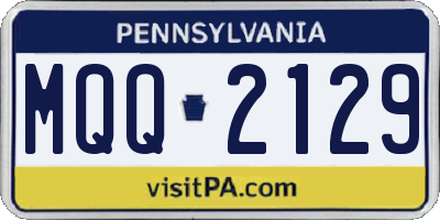 PA license plate MQQ2129
