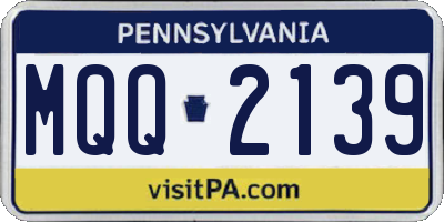 PA license plate MQQ2139