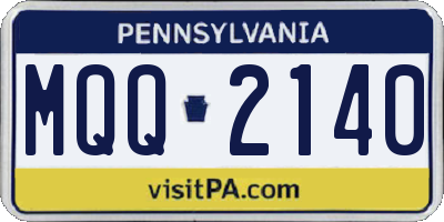 PA license plate MQQ2140