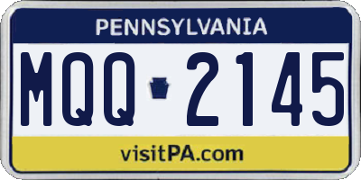 PA license plate MQQ2145