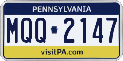 PA license plate MQQ2147