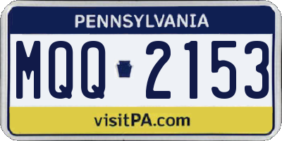 PA license plate MQQ2153