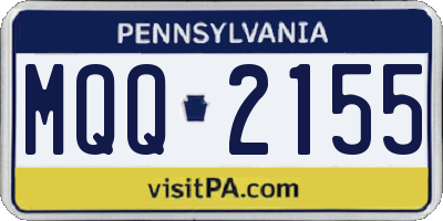 PA license plate MQQ2155