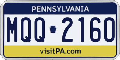 PA license plate MQQ2160