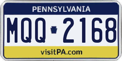 PA license plate MQQ2168
