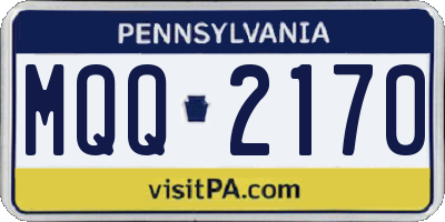 PA license plate MQQ2170