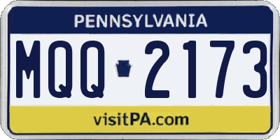 PA license plate MQQ2173