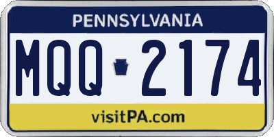 PA license plate MQQ2174