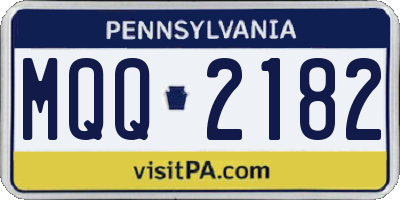 PA license plate MQQ2182
