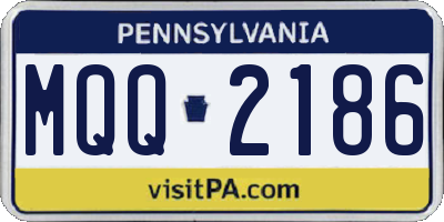 PA license plate MQQ2186