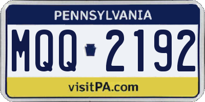 PA license plate MQQ2192