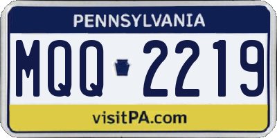 PA license plate MQQ2219