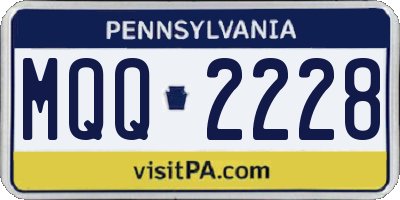 PA license plate MQQ2228
