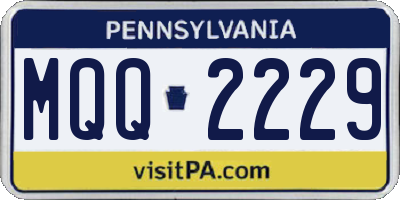 PA license plate MQQ2229