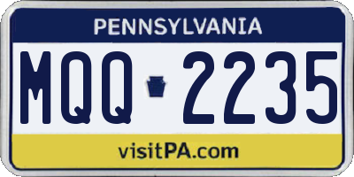 PA license plate MQQ2235