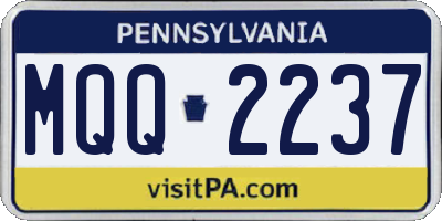 PA license plate MQQ2237