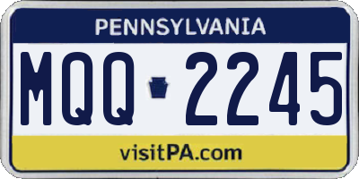 PA license plate MQQ2245