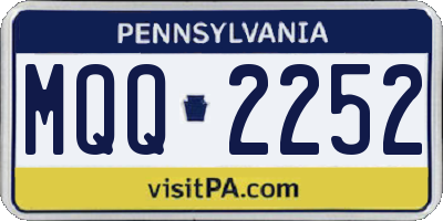 PA license plate MQQ2252