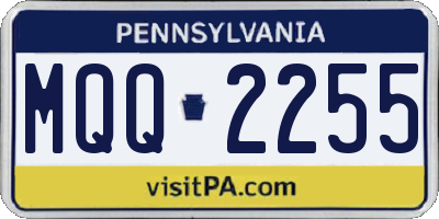 PA license plate MQQ2255