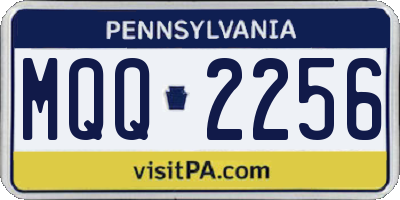 PA license plate MQQ2256