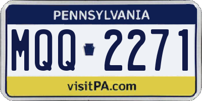 PA license plate MQQ2271