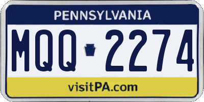 PA license plate MQQ2274