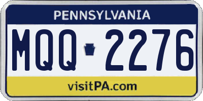 PA license plate MQQ2276