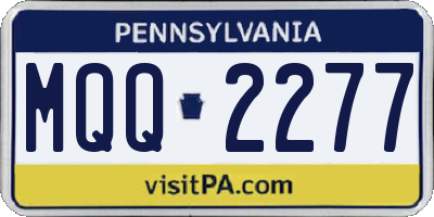 PA license plate MQQ2277