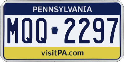 PA license plate MQQ2297