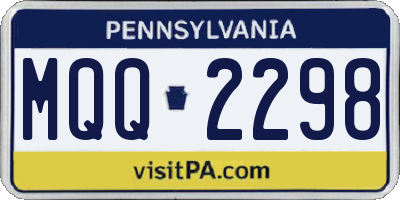 PA license plate MQQ2298