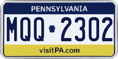 PA license plate MQQ2302