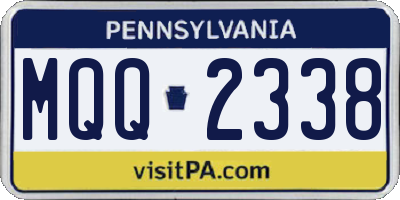 PA license plate MQQ2338