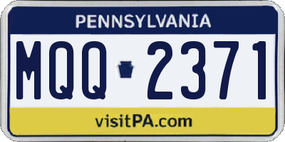 PA license plate MQQ2371