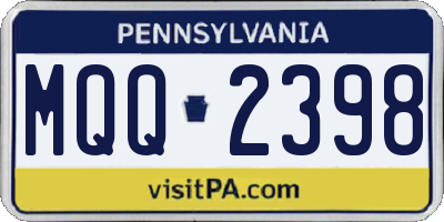 PA license plate MQQ2398