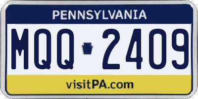PA license plate MQQ2409