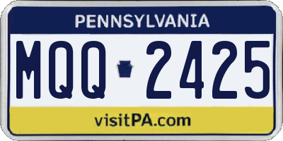 PA license plate MQQ2425