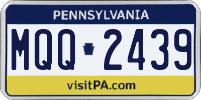 PA license plate MQQ2439