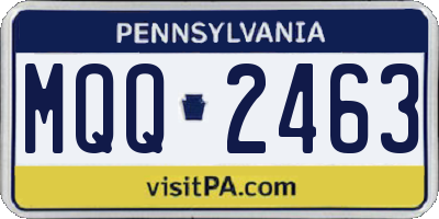 PA license plate MQQ2463