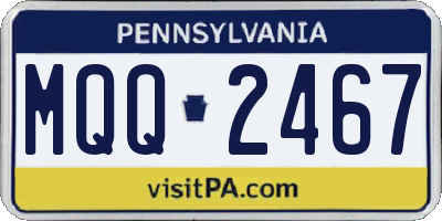 PA license plate MQQ2467