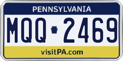 PA license plate MQQ2469