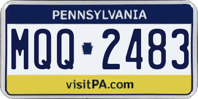 PA license plate MQQ2483