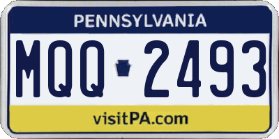 PA license plate MQQ2493
