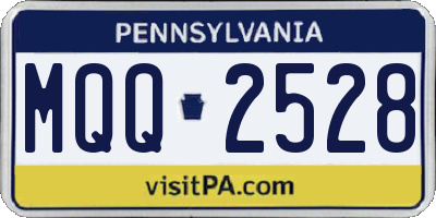 PA license plate MQQ2528