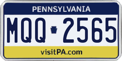 PA license plate MQQ2565