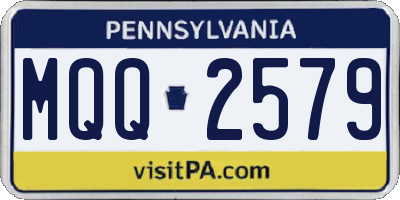 PA license plate MQQ2579